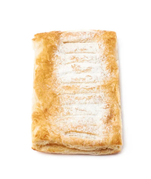 Socker pulver täckt strudel bun — Stockfoto