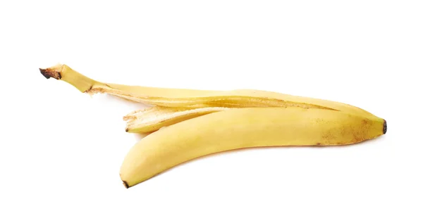Изолированная банановая кожура — стоковое фото