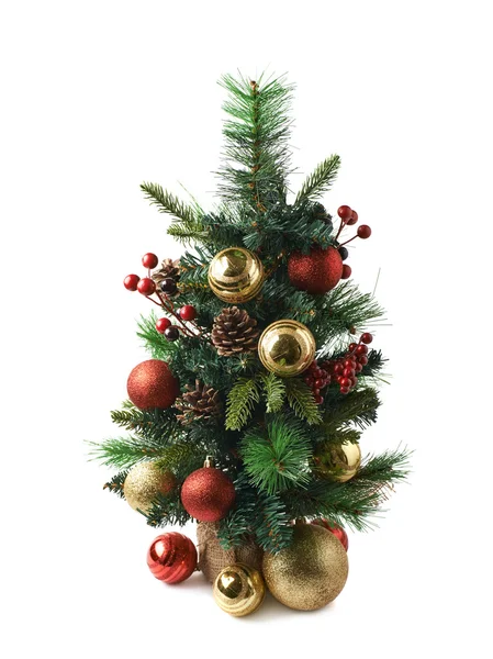 Kleine kerstboom samenstelling geïsoleerd — Stockfoto