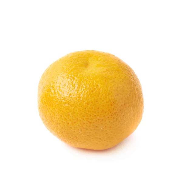 Jeden owoc Mandaryn na białym tle — Zdjęcie stockowe