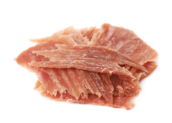 Pile of jamon slices isolated — Stock Photo, Image