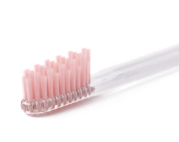 Brand new plastic toothbrush isolated — Stock Photo, Image