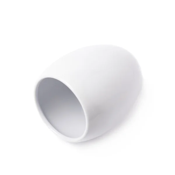 White glazed ceramic cup isolated — Stock Photo, Image