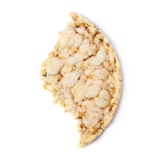 Megharapott rizs cracker elszigetelt — Stock Fotó