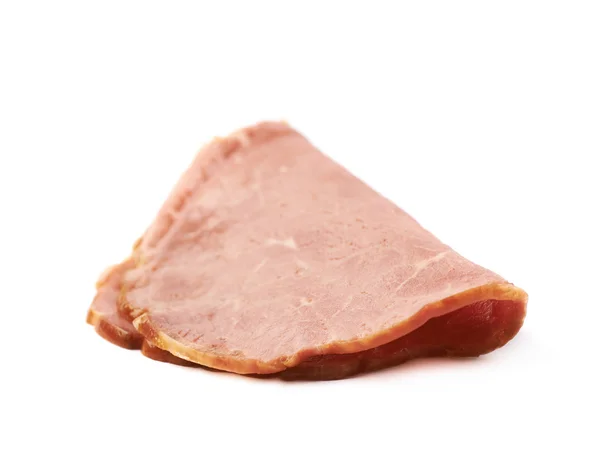 Single slice of ham isolated — Stock Photo, Image