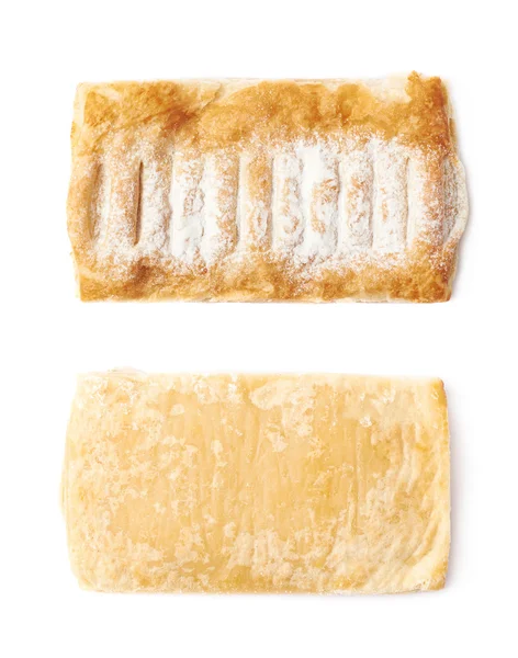 Socker pulver täckt strudel bun — Stockfoto