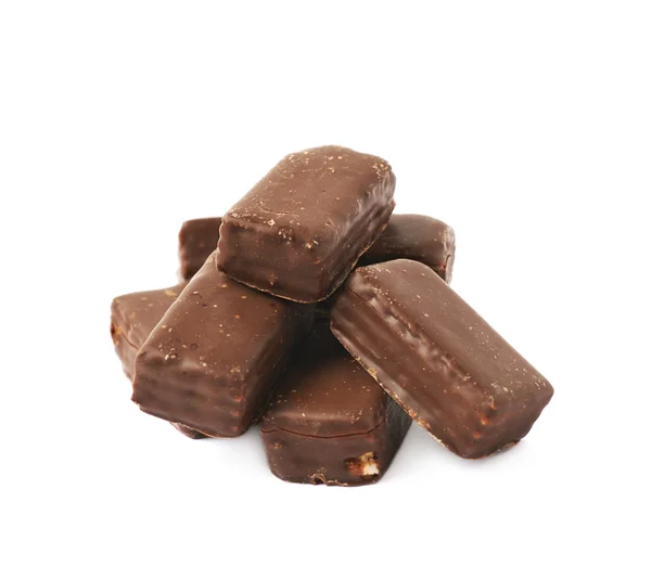 Çikolata şekerleme izole yığını — Stok fotoğraf