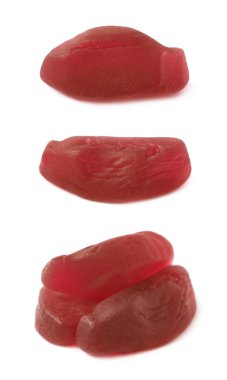 Jelatin izole kırmızı şeker dayalı