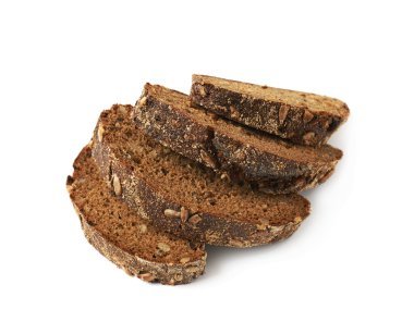 İzole dilimlenmiş ekmek kompozisyon