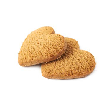 İzole kalp şeklinde gingerbread