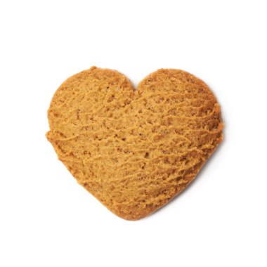 İzole kalp şeklinde gingerbread