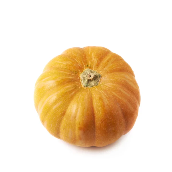 Enkele rijpe oranje pumpking geïsoleerd — Stockfoto