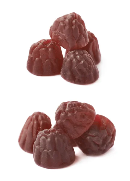 Berry tvarované bonbóny izolované — Stock fotografie