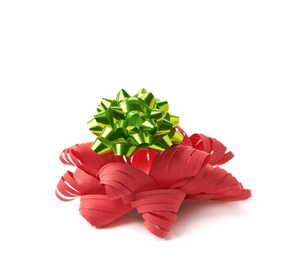 İzole decorational şerit hediye yay — Stok fotoğraf
