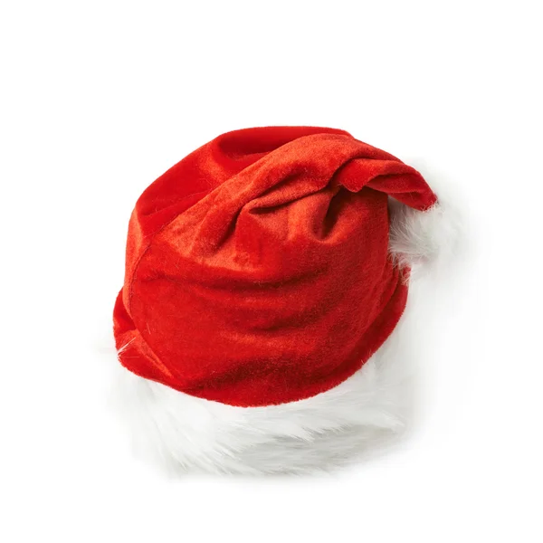 Röd Santas hatt isolerade — Stockfoto