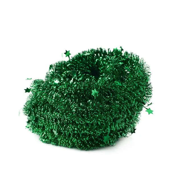 Tinsel ghirlanda mucchio isolato — Foto Stock