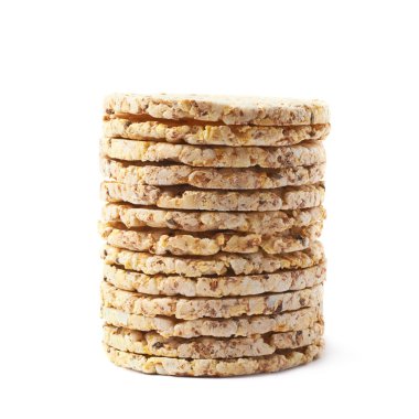 Diyet pirinç kraker izole yığını