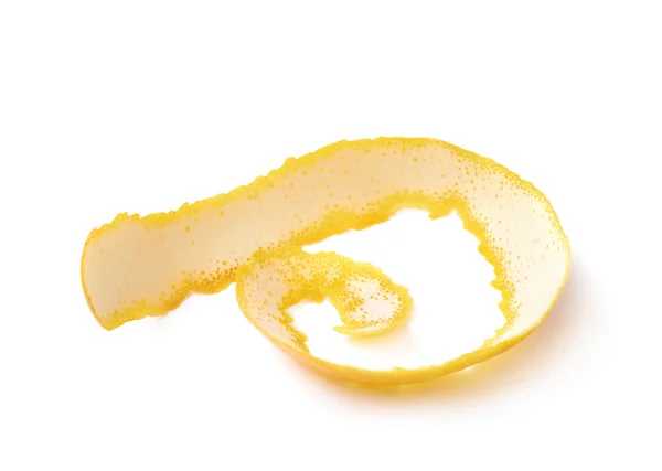 分離したオレンジの皮のカール — ストック写真