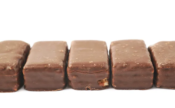 Çikolatalı gofret şekerleme hattı — Stok fotoğraf