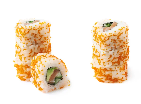 Californië zalm roll sushi geïsoleerd — Stockfoto