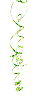 Kıvırcık ve parlak şerit izole