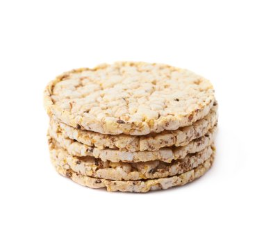 Diyet pirinç kraker izole yığını