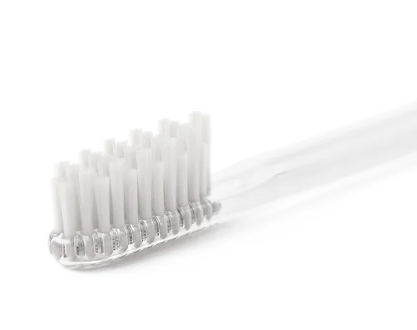 Brand new plastic toothbrush isolated — Stock Photo, Image