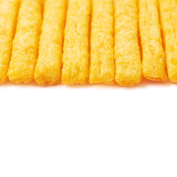 Cheese puff sticks isolated — Stock Photo, Image
