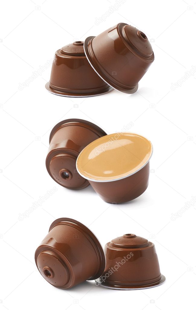 Coffee machine capsule isolated