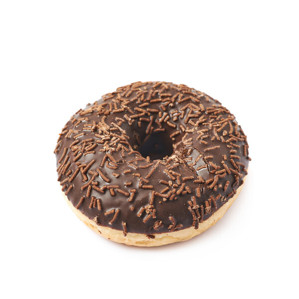 Chocolate donut isolated