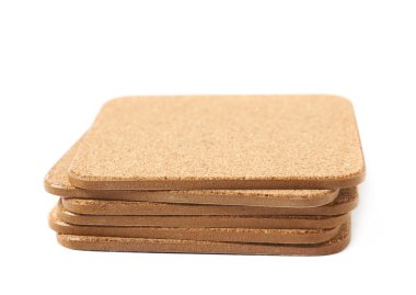 Cork yığını izole bardak dokulu