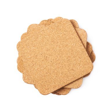 Cork yığını izole bardak dokulu
