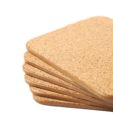 Cork yığını izole bardak dokulu