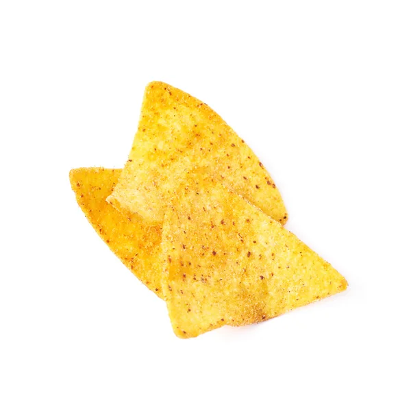 Wenige Tortilla-Chips isoliert — Stockfoto