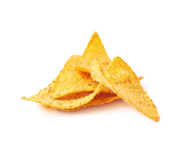 Haufen Tortilla-Chips isoliert — Stockfoto