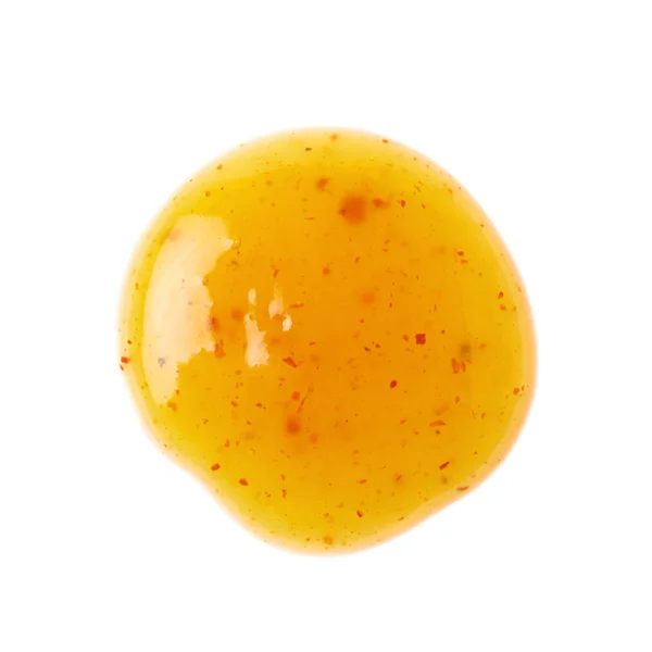 Round spill stain of sauce isolated — Stock Photo, Image