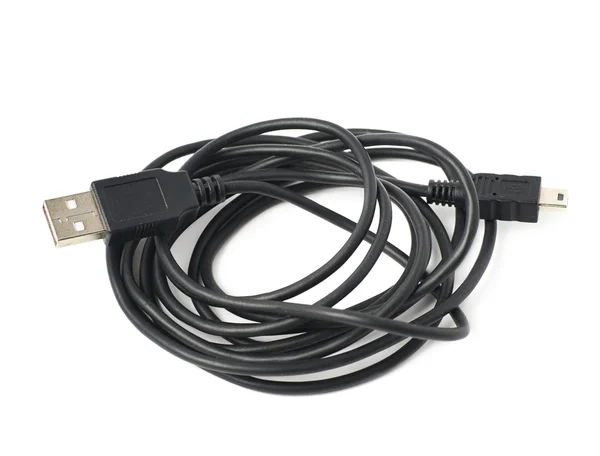 Cable adaptador USB plegado aislado — Foto de Stock