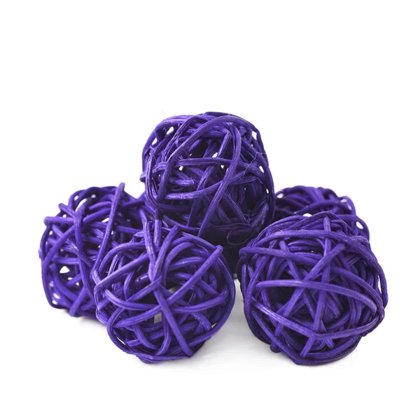Pilha de bolas de palha isoladas — Fotografia de Stock