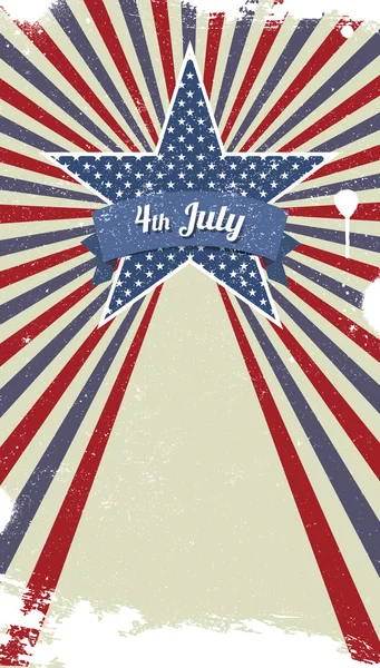 Cartão retrô vetorial para o Dia da Independência e outros eventos Ilustrações De Stock Royalty-Free