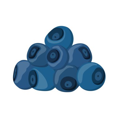 Öbek üzerinde beyaz izole yaban mersini