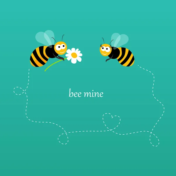 Dvě včely v lásce — Stockový vektor