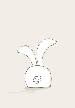 Simple Easter bunny character clipart