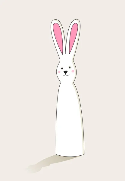 Eenvoudige Easter bunny karakter — Stockvector