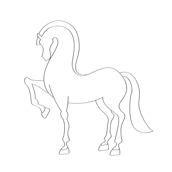 Cheval arabe contour — Image vectorielle