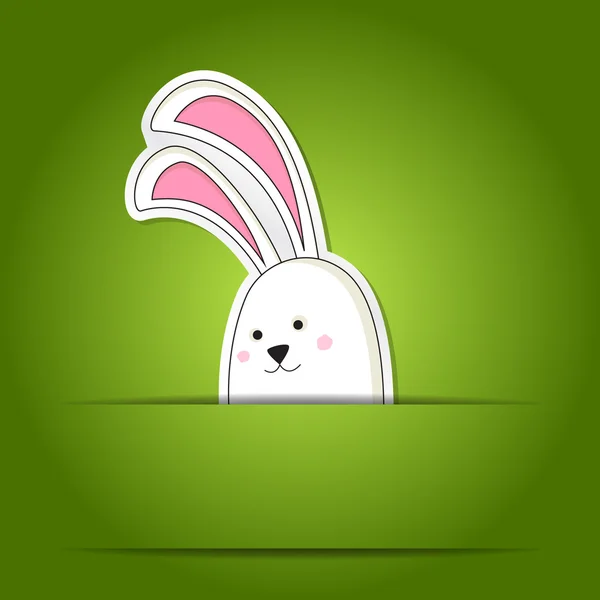 Enkelt kort med en enkel påsk kanin Stockillustration