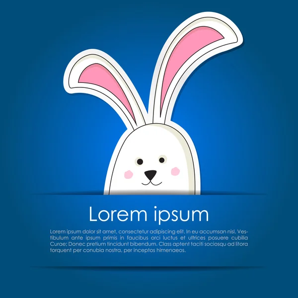 Tarjeta simple con un simple conejo de Pascua Gráficos vectoriales