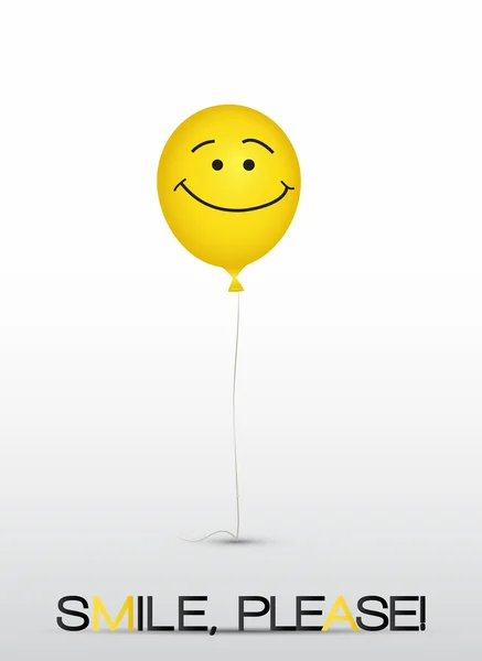 Cartão de balões sorridentes Gráficos De Vetores