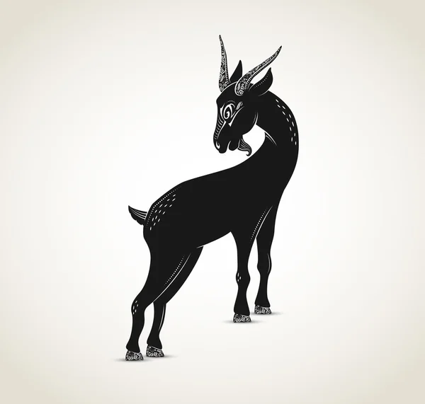 Cabra con adornos Ilustración de stock