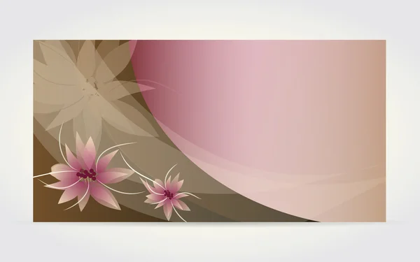 Vektör vanilya çiçeği ile soyut çiçek kartı — Stok Vektör