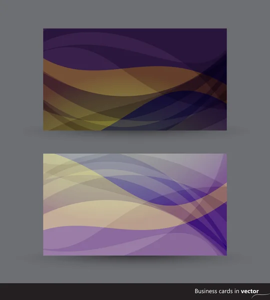 Visitekaartjes in twee kleurvariatie — Stockvector